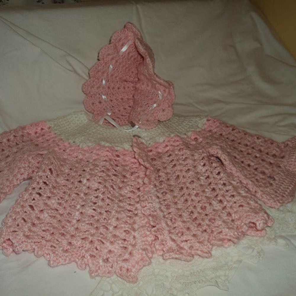 Baby Swing Jacket and Bonnet Vintage Pattern